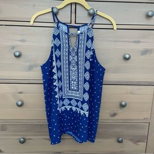 Impeccable Pig Blue Bandana Print Round Neck Tank Size M (2-piece set!)